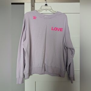 Wildfox Lavender Sweatshirt with Pink Accents
